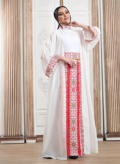 Pearl Of Gaza - Embroidered Palestinian style Thobe/Dress