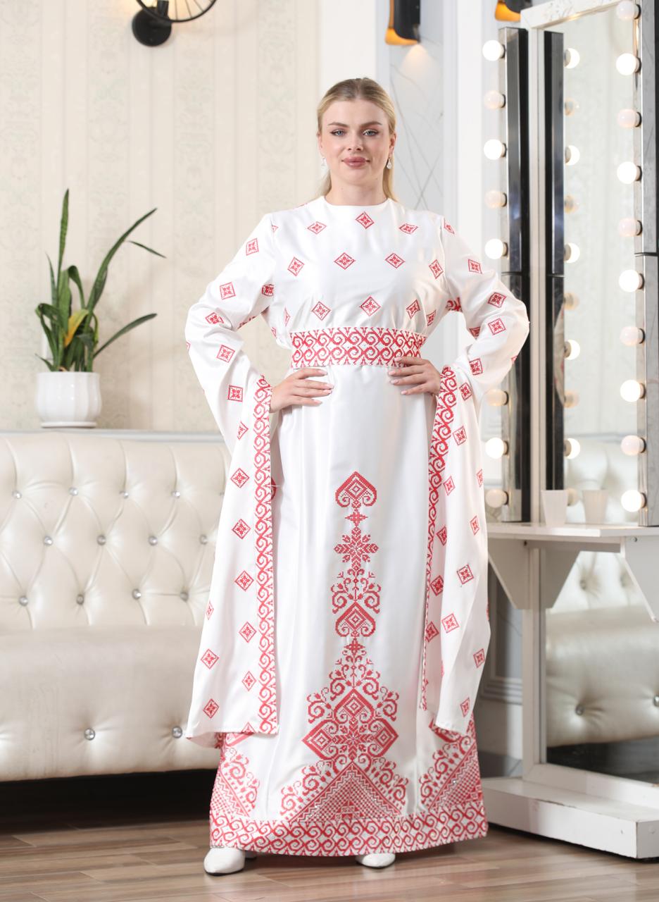 Pearl Of Nablus - Embroidered Palestinian style Dress