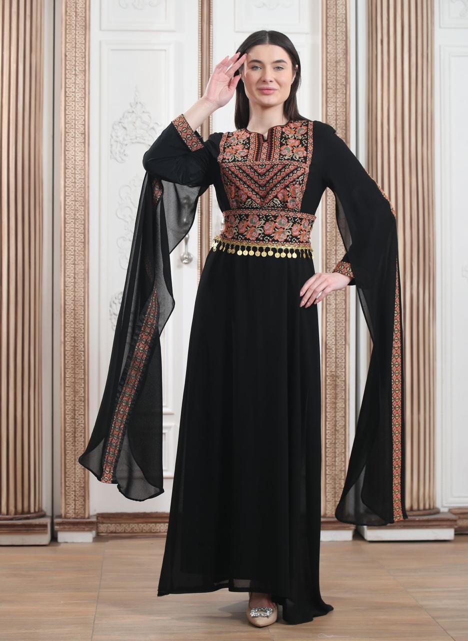 Wings Of Jerusalem - Very High Quality Embroidered Palestinian Thobe/Dress