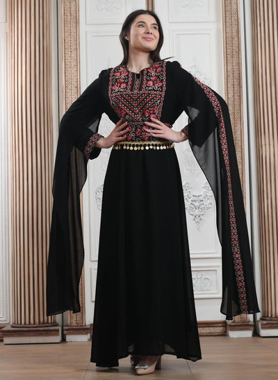 Wings Of Jerusalem - Very High Quality Embroidered Palestinian Thobe/Dress