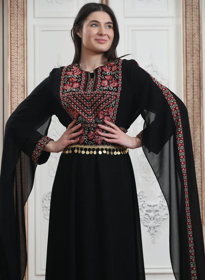 Wings Of Jerusalem - Very High Quality Embroidered Palestinian Thobe/Dress