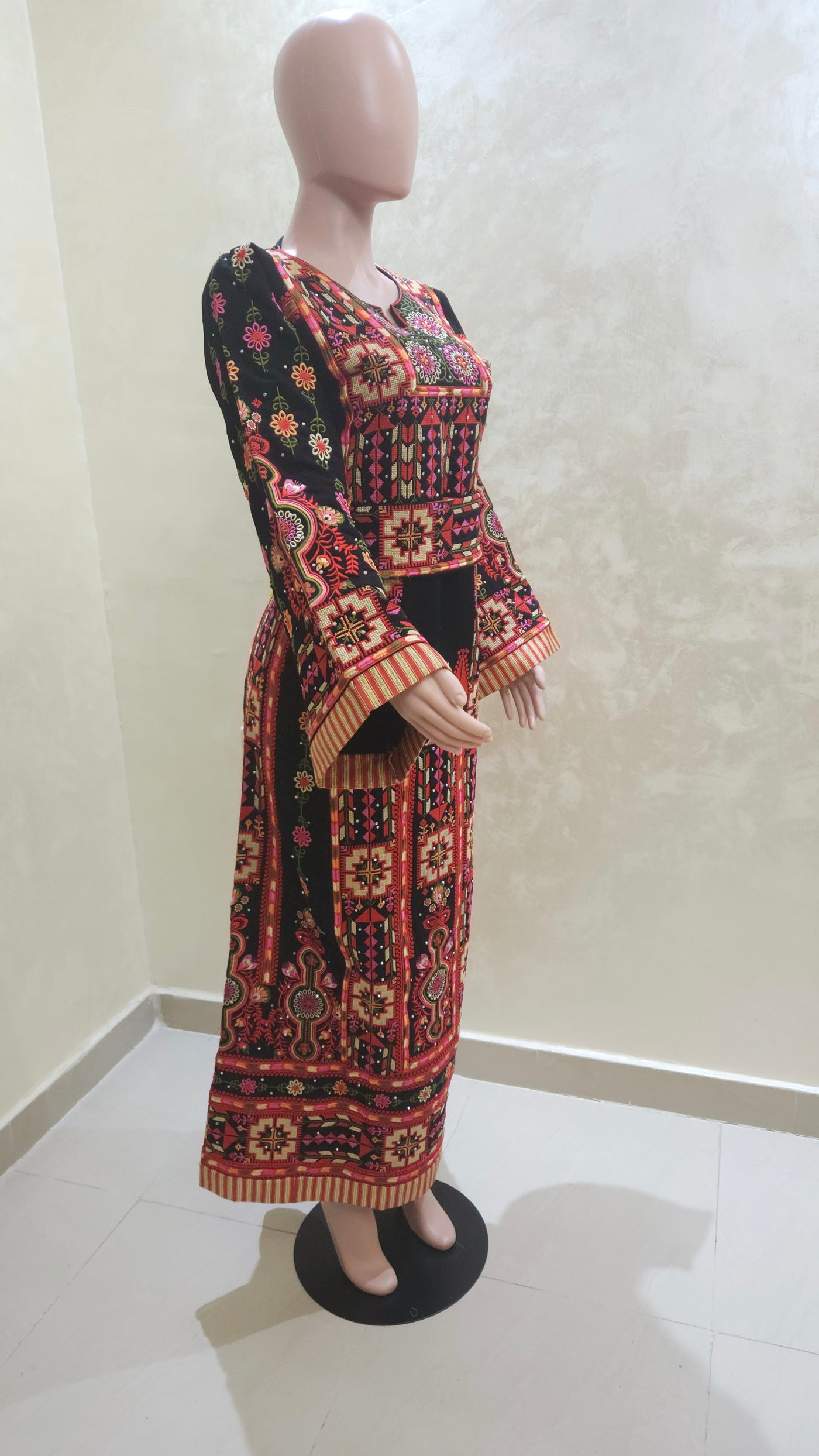 Grace Of Jericho - Traditional Embroidered Palestinian style Kaftan