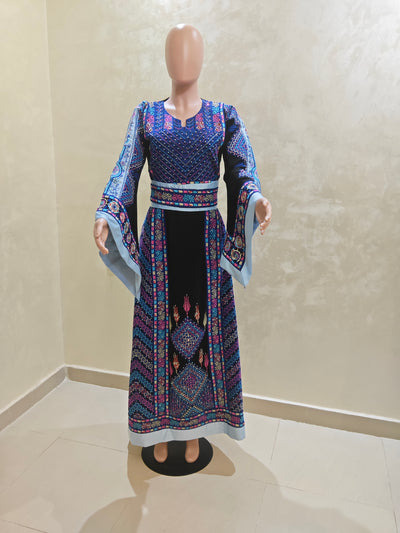 Blooms Of Hebron- High Quality Traditional Embroidered Palestinian style Thobe