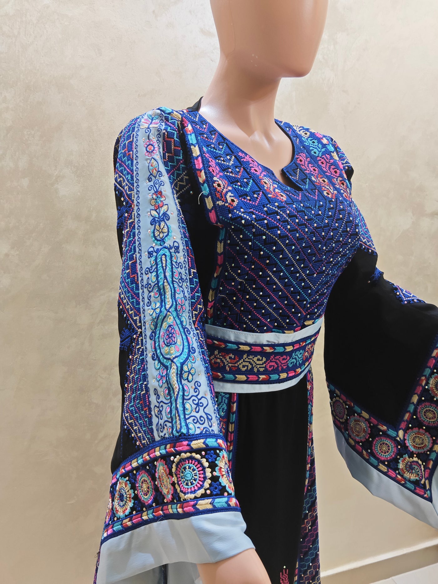 Blooms Of Hebron- High Quality Traditional Embroidered Palestinian style Thobe