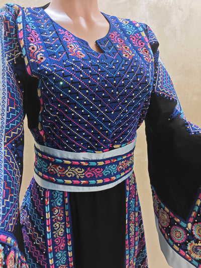 Blooms Of Hebron- High Quality Traditional Embroidered Palestinian style Thobe