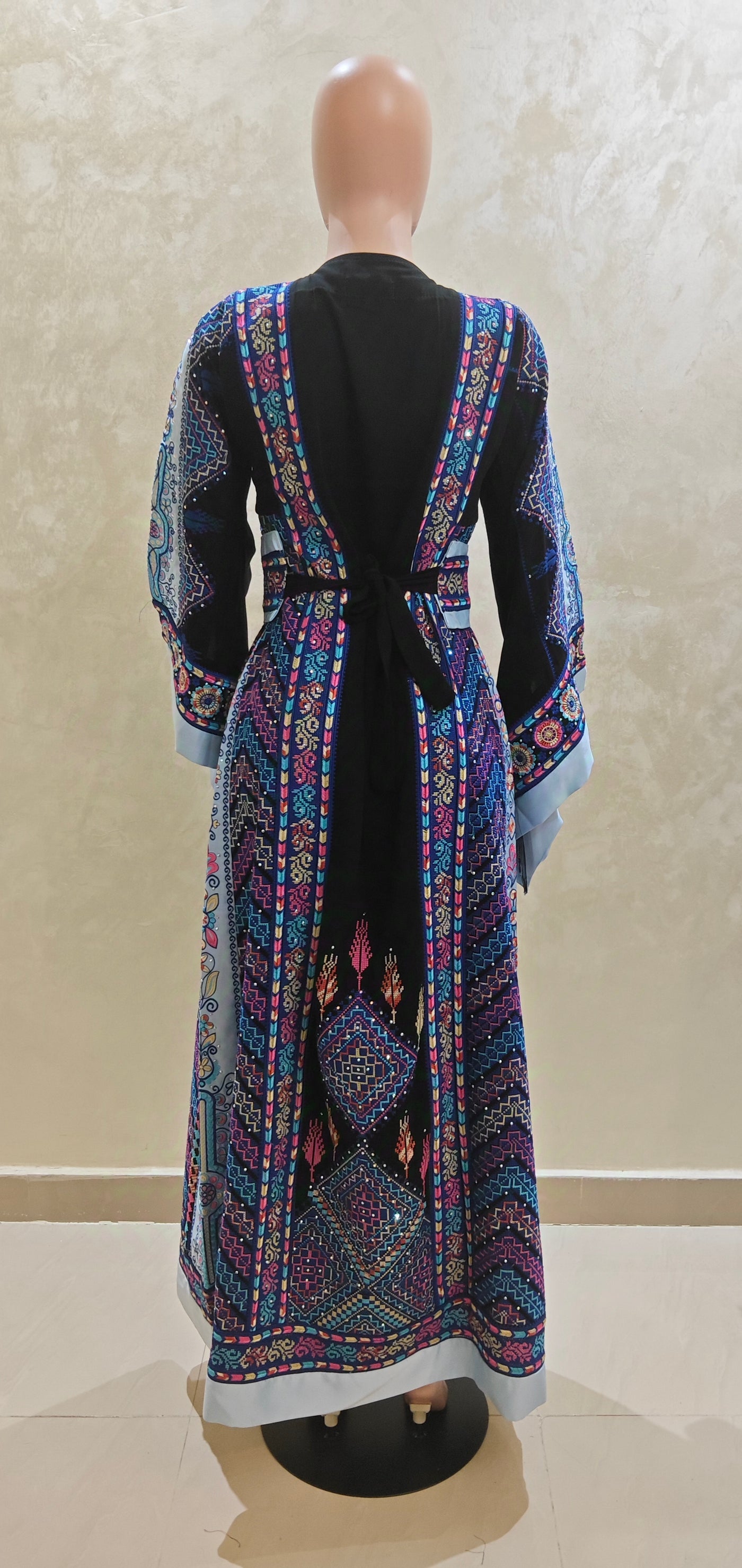 Blooms Of Hebron- High Quality Traditional Embroidered Palestinian style Thobe