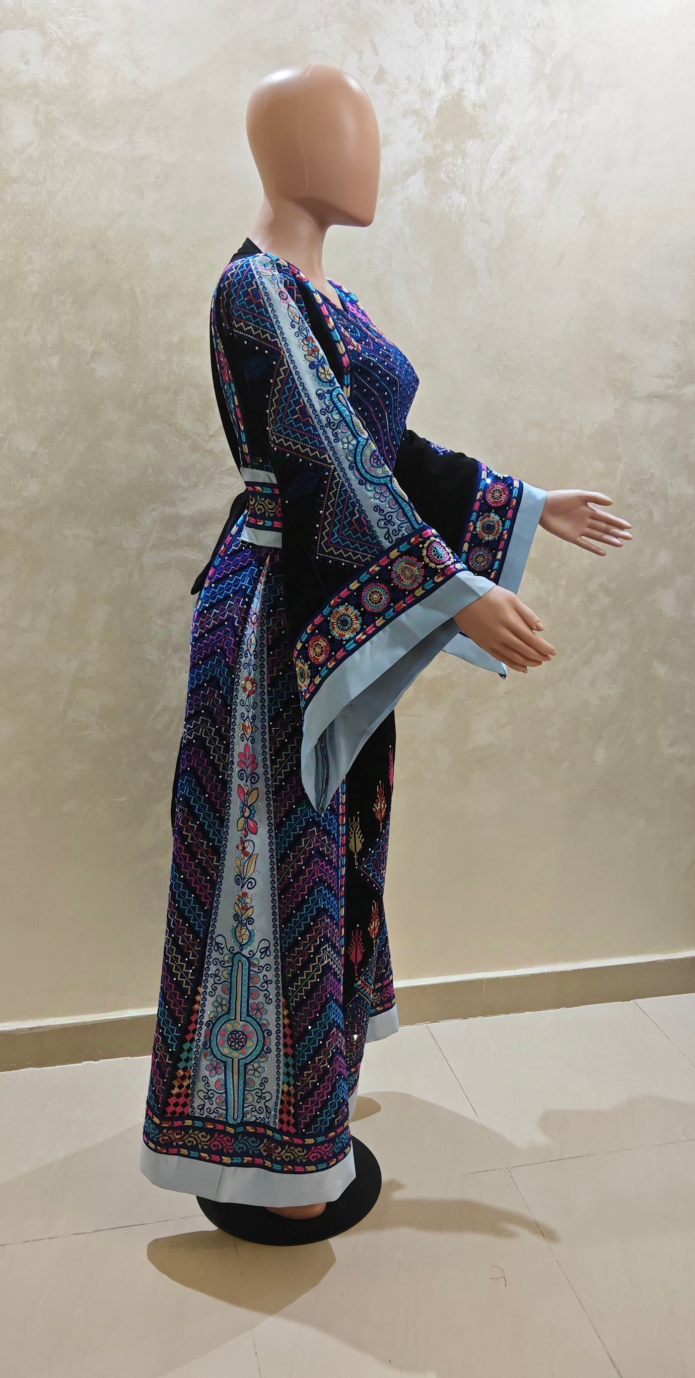 Blooms Of Hebron- High Quality Traditional Embroidered Palestinian style Thobe