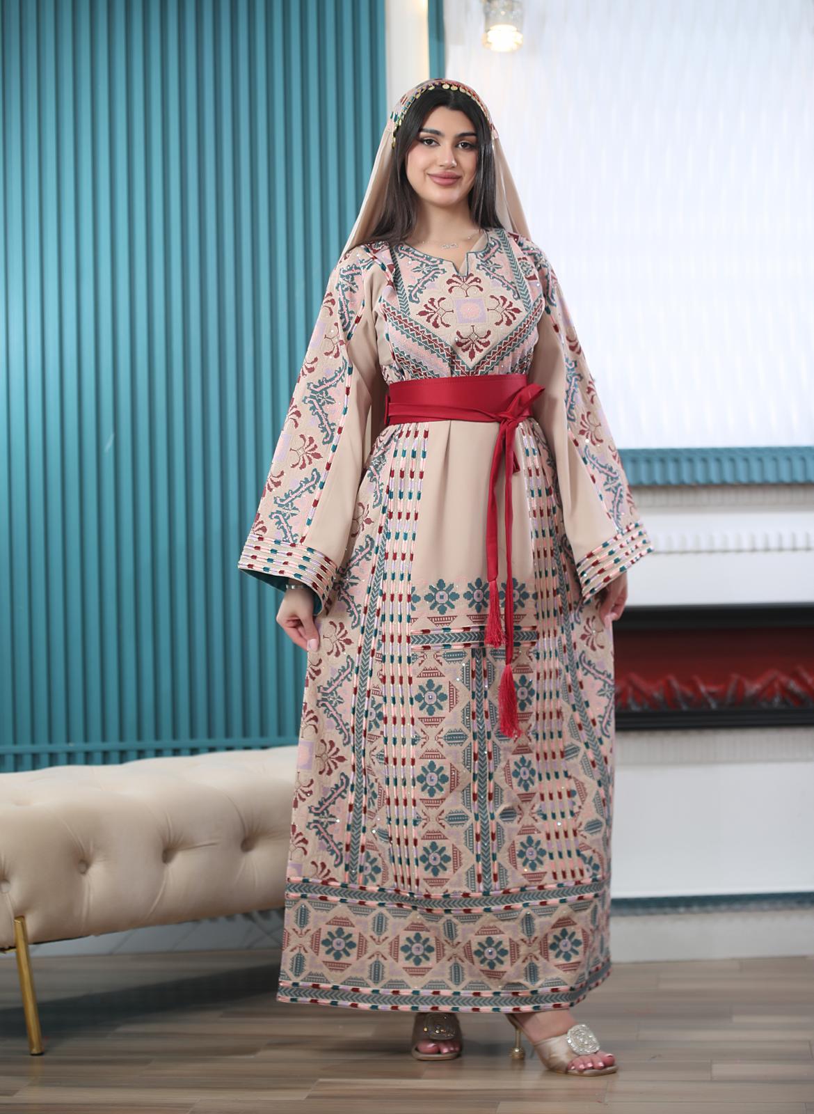 Royalty Of Haifa Thobe - High Quality Embroidered Palestinian Thobe for women