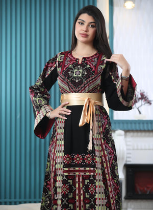 Royalty Of Haifa Thobe - High Quality Embroidered Palestinian Thobe for women - JPK Traditions