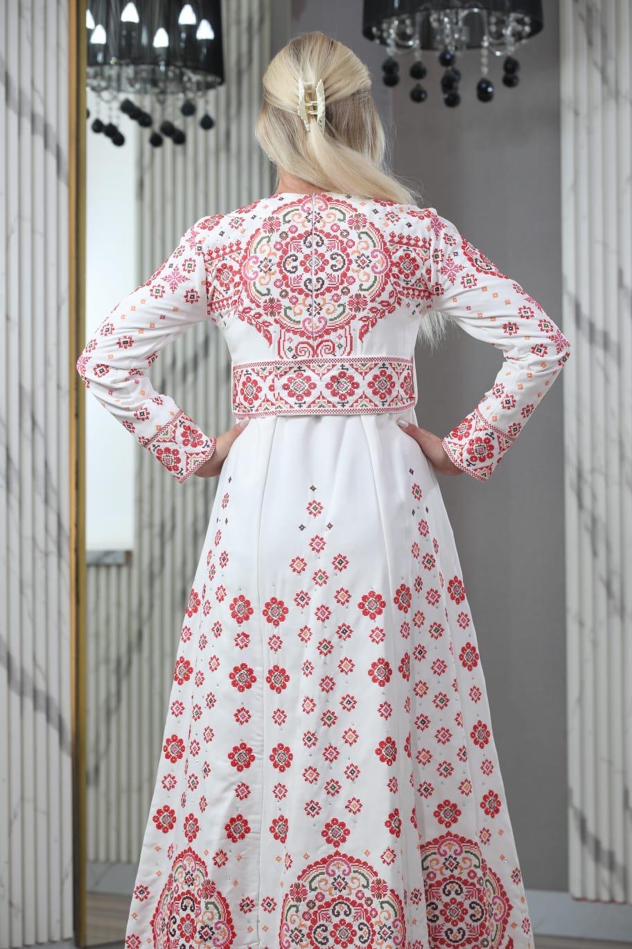 Pearl Of Haifa - Embroidered Palestinian style Dress