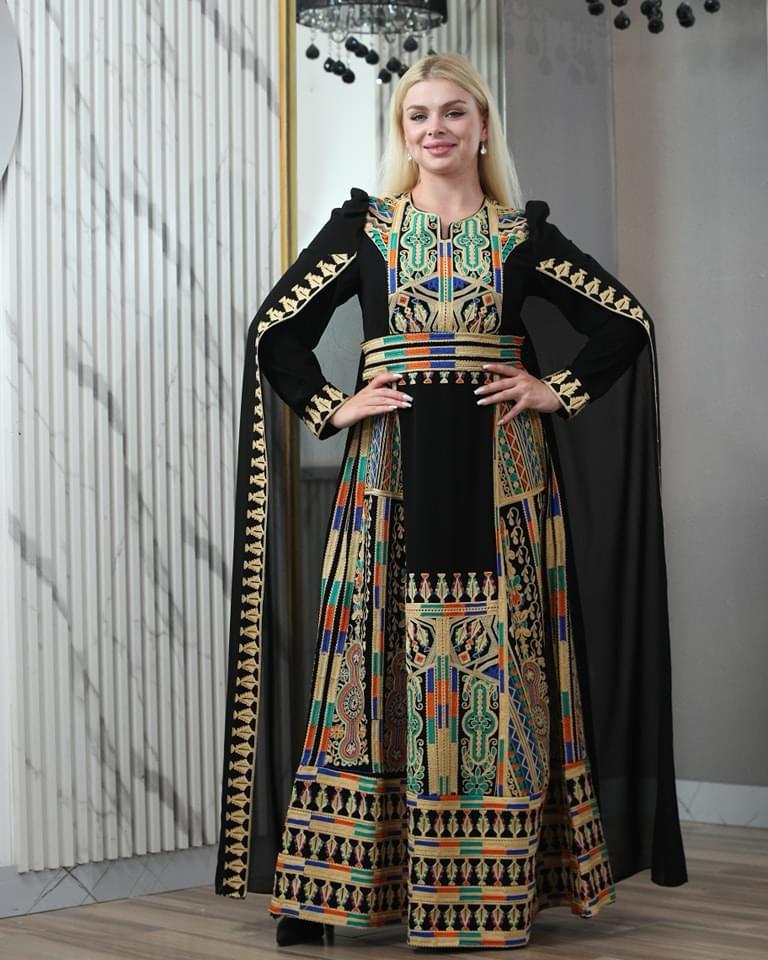 Royalty Of Jerusalem - High Quality Traditional Embroidered Palestinian style Thobe/Dress