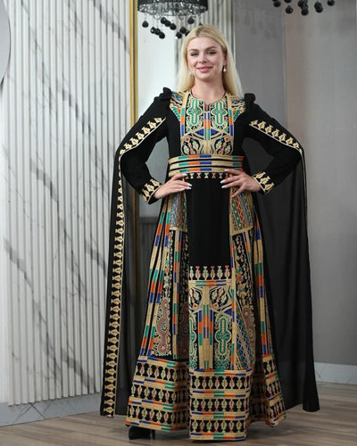 Royalty Of Jerusalem - High Quality Traditional Embroidered Palestinian style Thobe/Dress