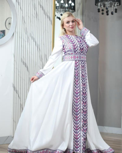 Glamor Of Nablus Thobe - High Quality Embroidered Palestinian Thobe for women