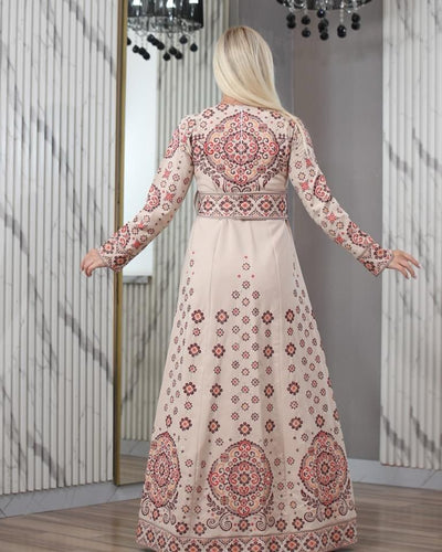 Pearl Of Haifa - Embroidered Palestinian style Dress