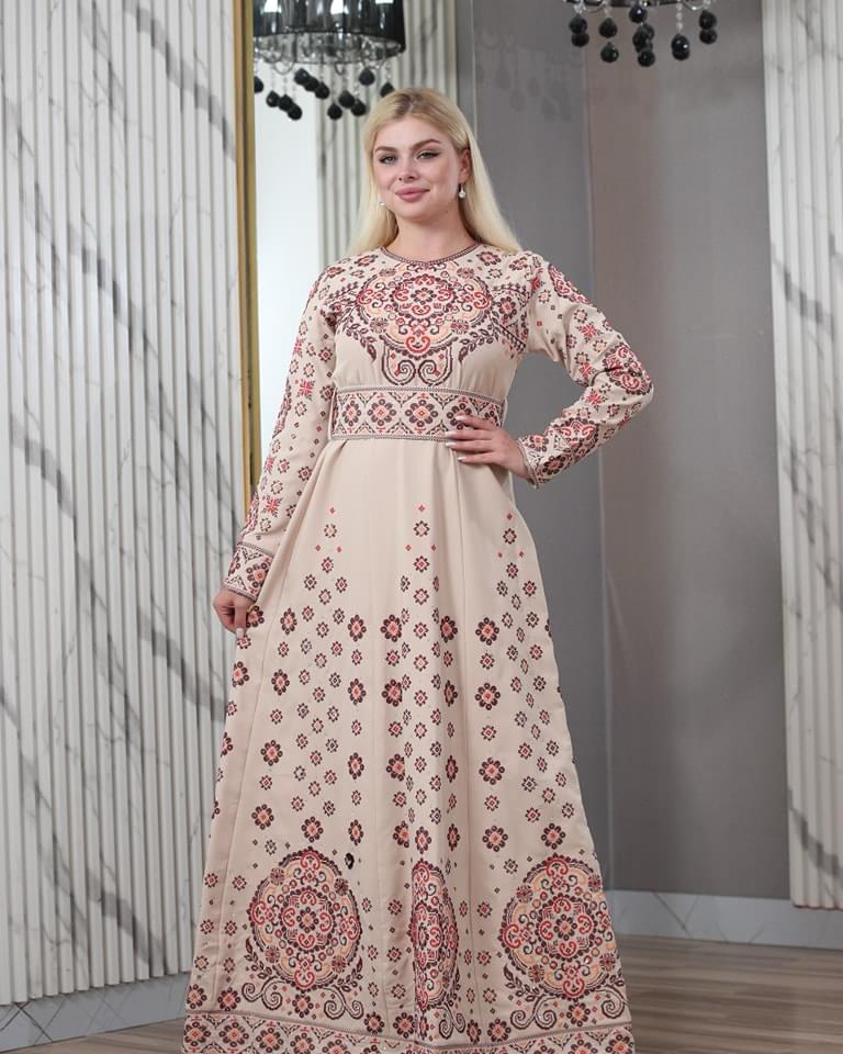 Pearl Of Haifa - Embroidered Palestinian style Dress