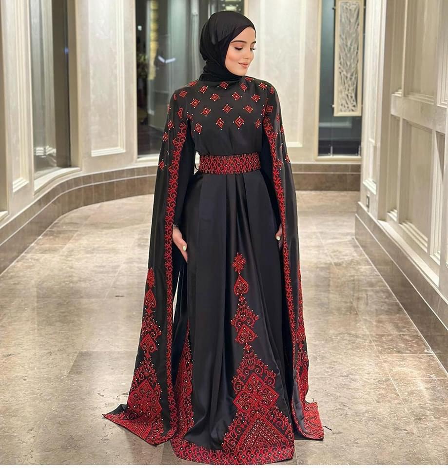 Layali Falasteen Dress - Embroidered Palestinian style Dress