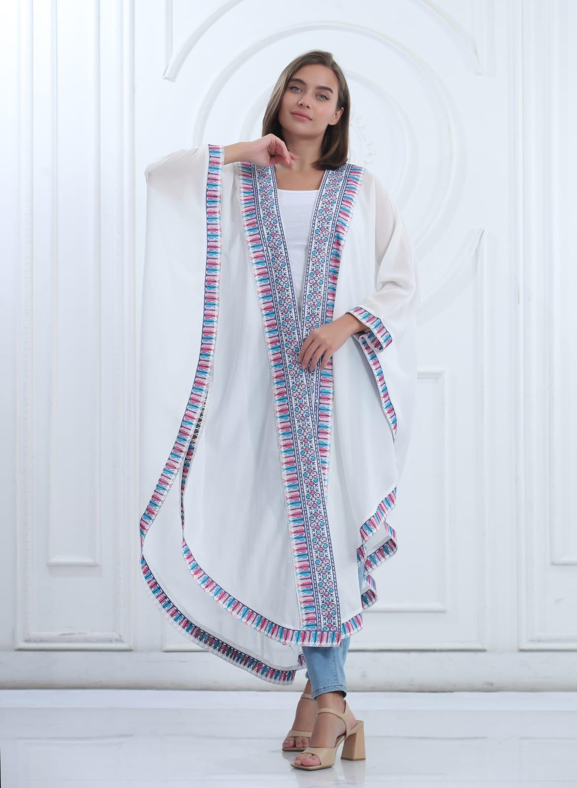 Elegance of Akka Shawl - (Free Size) Palestinian style Shawl - JPK Traditions