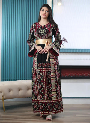 Royalty Of Haifa Thobe - High Quality Embroidered Palestinian Thobe for women - JPK Traditions