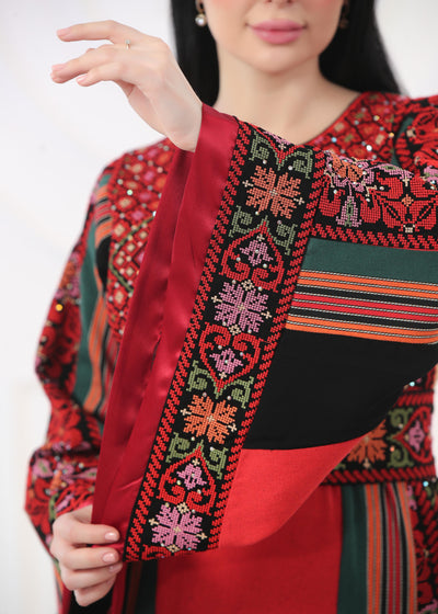 Elegant Majdalawi -High Quality Embroidered Palestinian Thobe