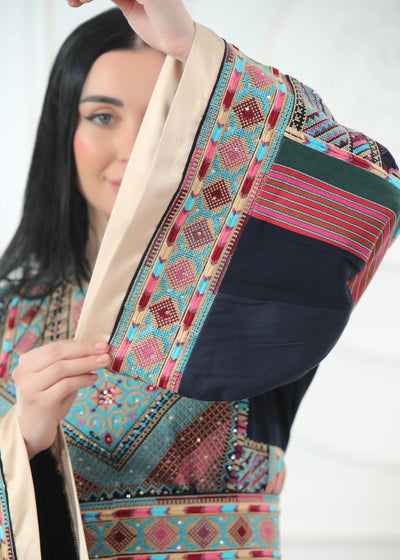 Elegant Majdalawi -High Quality Embroidered Palestinian Thobe