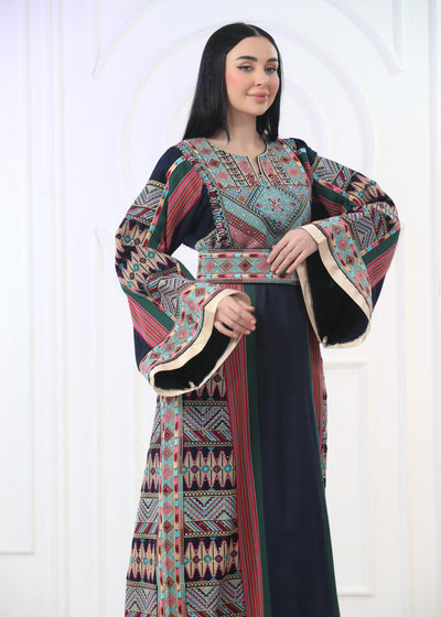 Elegant Majdalawi -High Quality Embroidered Palestinian Thobe