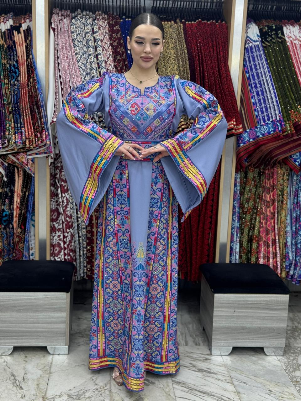 Ray Of Jerusalem - High Quality Embroidered classic Palestinian Thobe dress