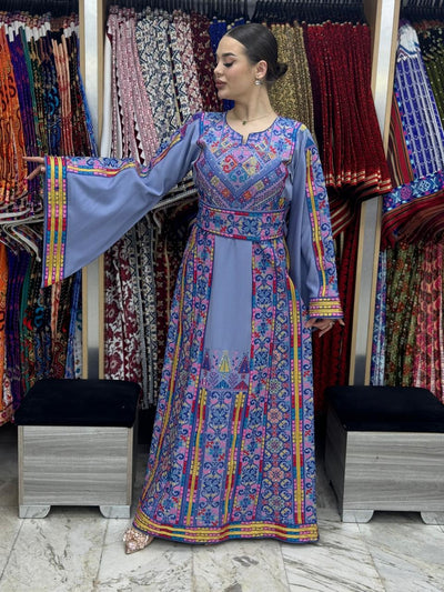 Ray Of Jerusalem - High Quality Embroidered classic Palestinian Thobe dress