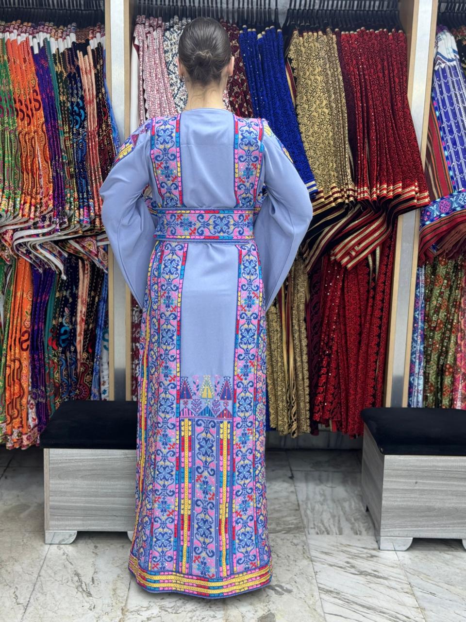 Ray Of Jerusalem - High Quality Embroidered classic Palestinian Thobe dress