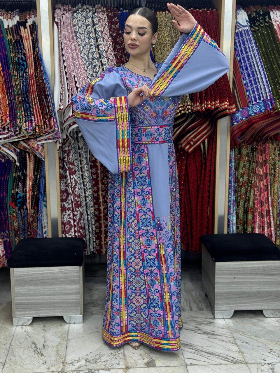 Ray Of Jerusalem - High Quality Embroidered classic Palestinian Thobe dress