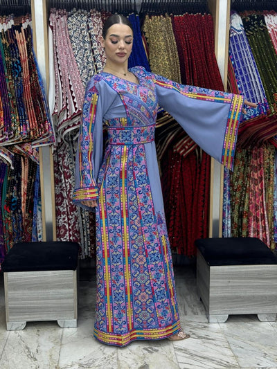 Ray Of Jerusalem - High Quality Embroidered classic Palestinian Thobe dress