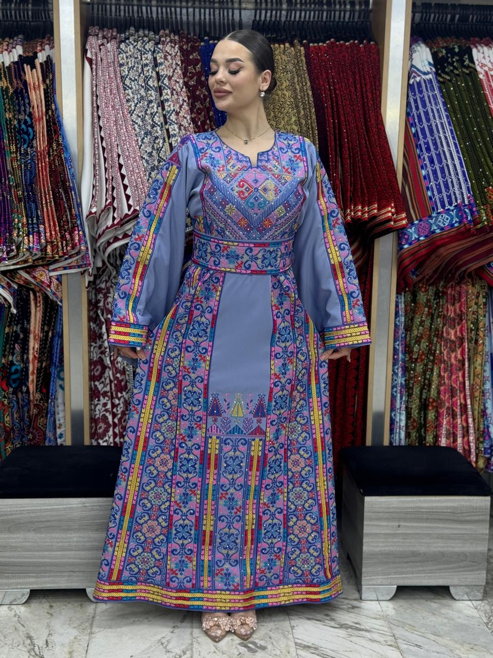 Ray Of Jerusalem - High Quality Embroidered classic Palestinian Thobe dress