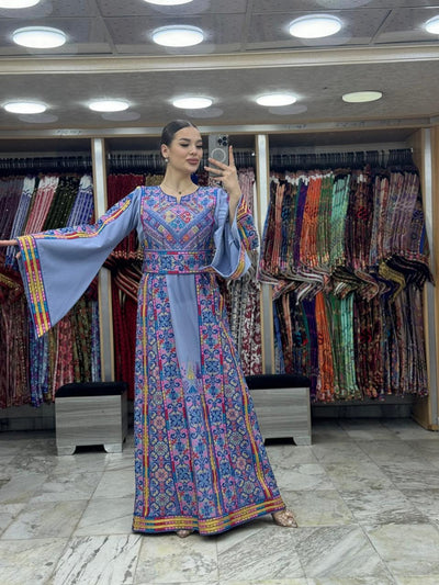 Ray Of Jerusalem - High Quality Embroidered classic Palestinian Thobe dress