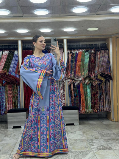 Ray Of Jerusalem - High Quality Embroidered classic Palestinian Thobe dress