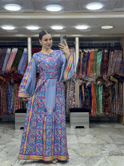 Ray Of Jerusalem - High Quality Embroidered classic Palestinian Thobe dress