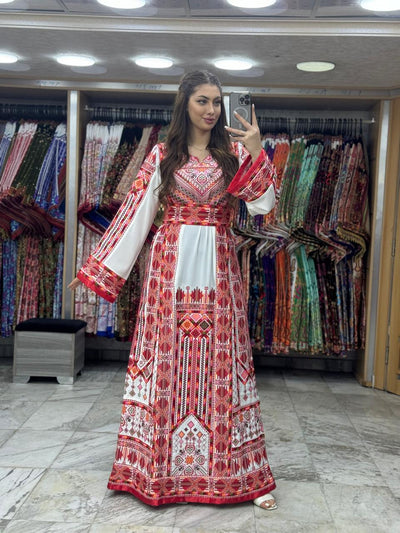 Gloss Of Jerusalem - High Quality Traditional Embroidered Palestinian Thobe dress