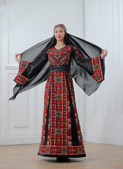 Crystal Of Jenin - High Quality Traditional Embroidered Palestinian Thobe