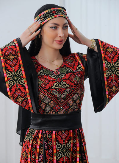 Crystal Of Jenin - High Quality Traditional Embroidered Palestinian Thobe