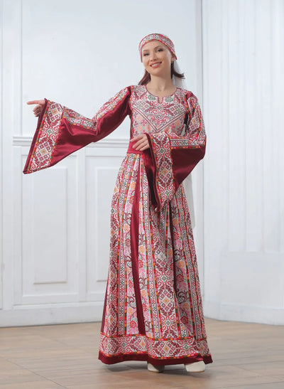 Crystal Of Jenin 2 - High Quality Traditional Embroidered Palestinian Thobe - JPK Traditions