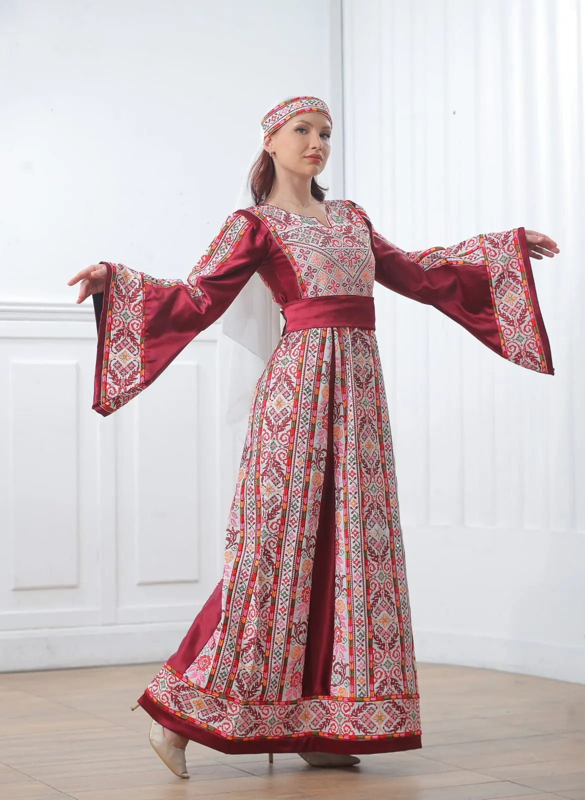 Crystal Of Jenin 2 - High Quality Traditional Embroidered Palestinian Thobe - JPK Traditions