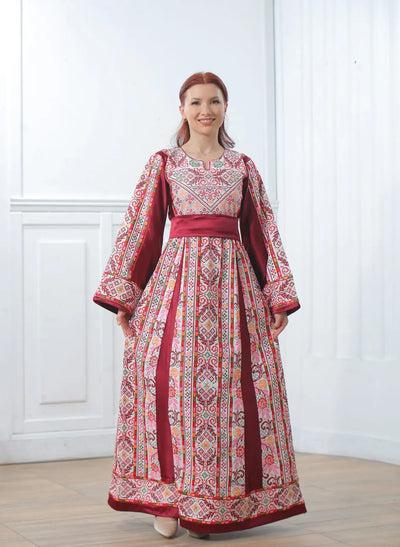 Crystal Of Jenin 2 - High Quality Traditional Embroidered Palestinian Thobe - JPK Traditions