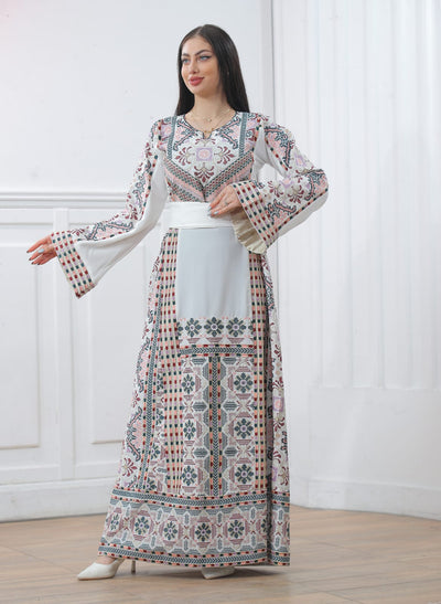 Gloss Of Safad - Elegant Embroidered Palestinian Thobe