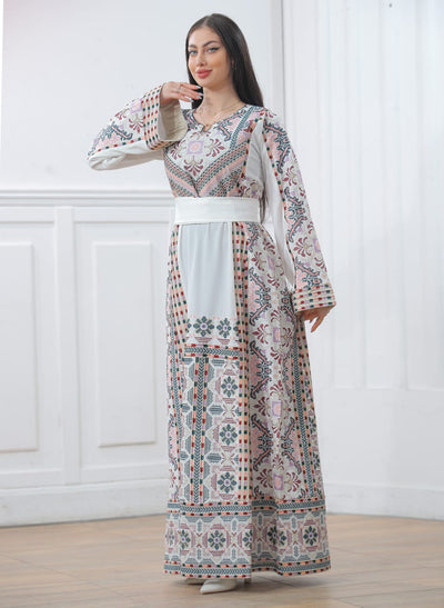 Gloss Of Safad - Elegant Embroidered Palestinian Thobe