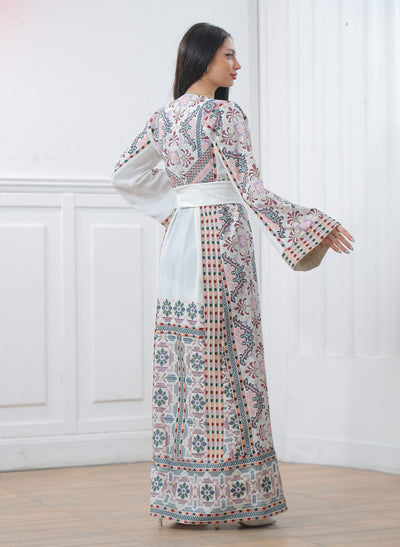 Gloss Of Safad - Elegant Embroidered Palestinian Thobe
