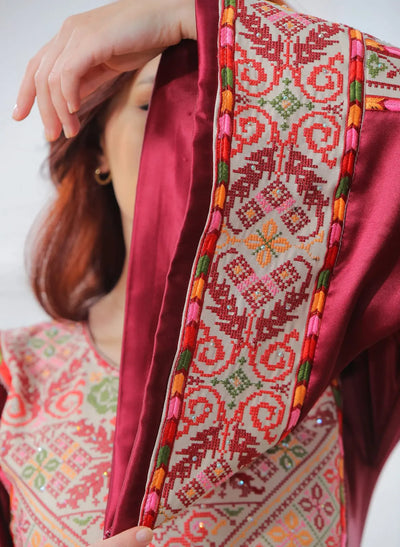 Crystal Of Jenin 2 - High Quality Traditional Embroidered Palestinian Thobe - JPK Traditions