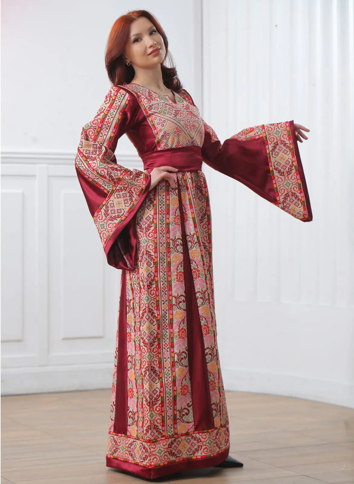 Crystal Of Jenin 2 - High Quality Traditional Embroidered Palestinian Thobe - JPK Traditions