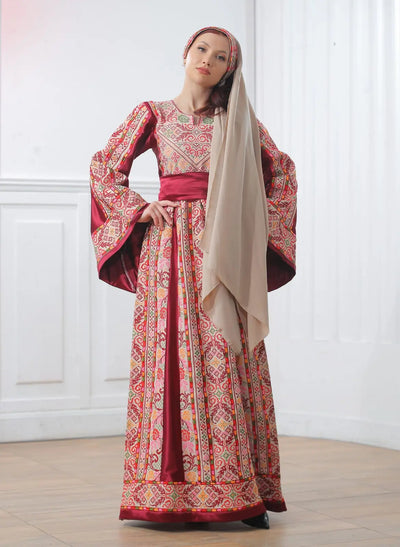 Crystal Of Jenin 2 - High Quality Traditional Embroidered Palestinian Thobe - JPK Traditions