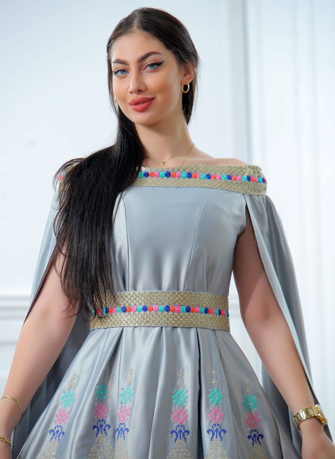 Silver Of Yafa - High Quality Embroidered Palestinian  Dress