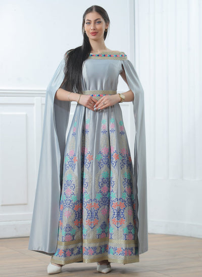 Silver Of Yafa - High Quality Embroidered Palestinian  Dress