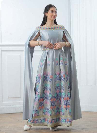 Silver Of Yafa - High Quality Embroidered Palestinian  Dress