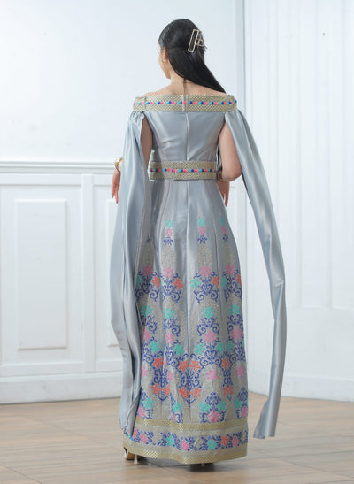 Silver Of Yafa - High Quality Embroidered Palestinian  Dress